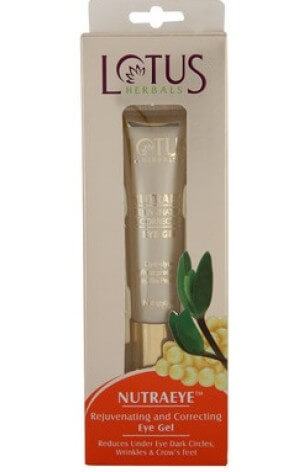Best Under Eye Creams Lotus Herbals Nutraeye Rejuvenating and Correcting Eye Gel